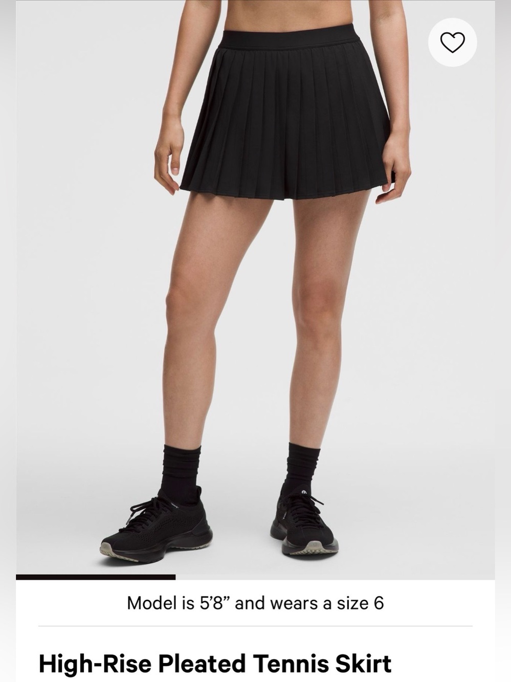 Pleated tennis skirt